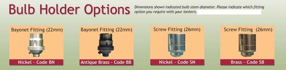 Bulb Holder Options